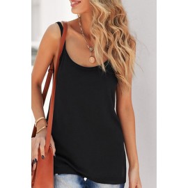 Black Knitted Tank Top