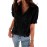 Black Ruffled Button Shirt